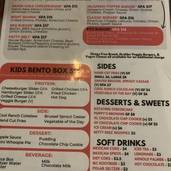 Nighthawk's Kitchen - Front of menu - Burgers Near Me - Freeport, Maine