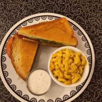 Spiral Diner & Bakery - Aieral View Pizza Grilled Cheez & Mac 'n Cheez w/ Ranch Dressing - Bakeries Near Me - Fort Worth, Texas Spiral Diner & Bakery - Aieral View Pizza Grilled Cheez & Mac 'n Cheez w/ Ranch Dressing - Bakeries Near Me - Fort Worth, Texas