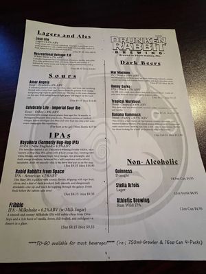 Menu photo 2 Drunken Rabbit Brewing South Hadley, MA