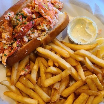 MARKET Seafood Eatery - Crisp salted fries and lobster sandwich $27 - Seafood Near Me - Edmonds, Washington
