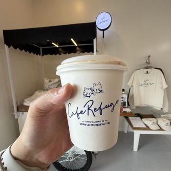 Cafe Refuge - Cappuccino with Midnight blend beans - Coffee & Tea Near Me - Costa Mesa, California Cafe Refuge - Cappuccino with Midnight blend beans - Coffee & Tea Near Me - Costa Mesa, California