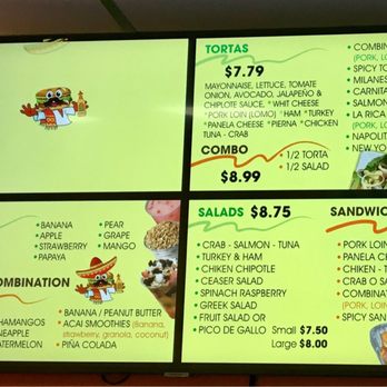 Las Ricas Tortas - Food menu - Juice Bars & Smoothies Near Me - San Diego, California Las Ricas Tortas - Food menu - Juice Bars & Smoothies Near Me - San Diego, California