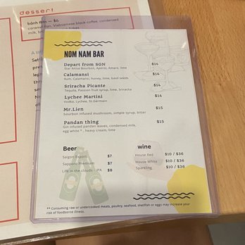 Nom Nam - menu - Vietnamese Near Me - New York, New York Nom Nam - menu - Vietnamese Near Me - New York, New York