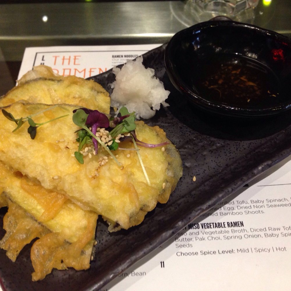 The Ramen Bar - free appetizer: eggplant tempura - Ramen Near Me - Dublin, D The Ramen Bar - free appetizer: eggplant tempura - Ramen Near Me - Dublin, D