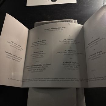 7 Adams - 5 course menu for the evening - American Near Me - San Francisco, California 7 Adams - 5 course menu for the evening - American Near Me - San Francisco, California
