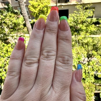 Divine Nails And Lashes - Rainbow French acrylic nails - Nail Salons Near Me - Irvine, California Divine Nails And Lashes - Rainbow French acrylic nails - Nail Salons Near Me - Irvine, California