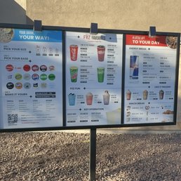 The menu