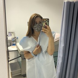 Me, masked up at my appointment.