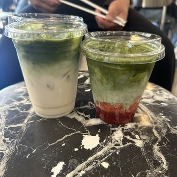 Stagger Coffee - Jasmine Matcha Latte & Strawberry Matcha Latte - Coffee & Tea Near Me - Los Angeles, California