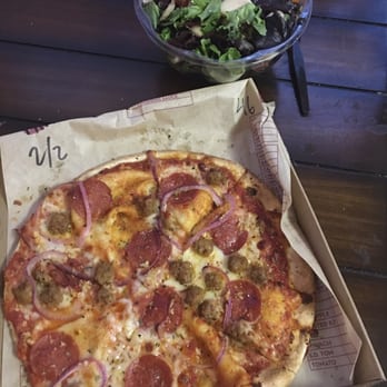 MOD Pizza - Wife's salad she loves it. 100% custom. Unlimited add ons - Pizza Near Me - Gilbert, Arizona MOD Pizza - Wife's salad she loves it. 100% custom. Unlimited add ons - Pizza Near Me - Gilbert, Arizona