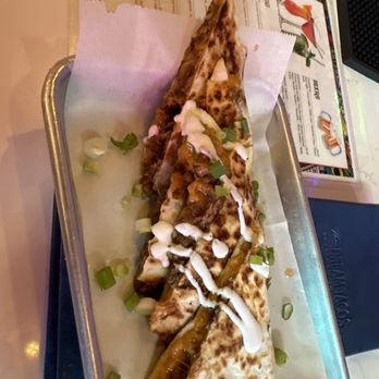 The Dream Tacos - I feel like this is overpriced as it's not a whole restaurant quesadilla- brisket quesadilla $13.99 - Cocktail Bars Near Me - Plano, Texas The Dream Tacos - I feel like this is overpriced as it's not a whole restaurant quesadilla- brisket quesadilla $13.99 - Cocktail Bars Near Me - Plano, Texas