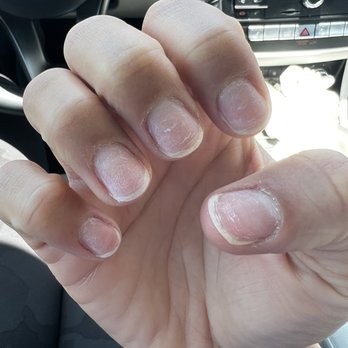MJ Nails Spa - This is after my "manicure" - Nail Salons Near Me - Henderson, Nevada