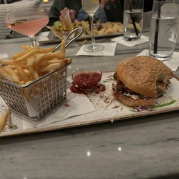 Fries (Boomer recommended) and the chicken sandwich. Fries (Boomer recommended) and the chicken sandwich.