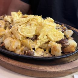 Hobo Skillet with scrambled eggs Hobo Skillet with scrambled eggs