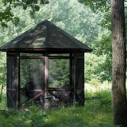 The Christine Center - An outdoor gazebo in the beautiful natural setting of the Christine Center.
