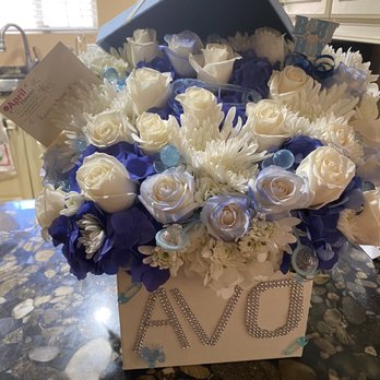April Flowers - Baby boy arrangement - Florists Near Me - Pico Rivera, California April Flowers - Baby boy arrangement - Florists Near Me - Pico Rivera, California