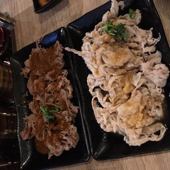 Boiling Point - Appetizers- spicy beef (left) and garlic pork (right) - Taiwanese Near Me - San Jose, California Boiling Point - Appetizers- spicy beef (left) and garlic pork (right) - Taiwanese Near Me - San Jose, California