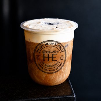 Happy Hour Express - Iced Almond Bliss with Cold Foam - Bartenders Near Me Happy Hour Express - Iced Almond Bliss with Cold Foam - Bartenders Near Me