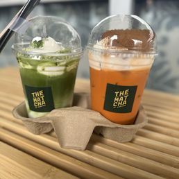 Cloud Thai tea & cloud matcha