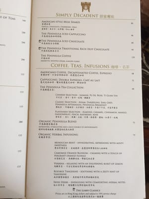 Menu photo 8 The Lobby Hong Kong, HK