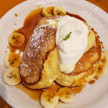 Cream Pot - Banana salted caramel souffle pancakes - Breakfast & Brunch Near Me - Honolulu, Hawaii Cream Pot - Banana salted caramel souffle pancakes - Breakfast & Brunch Near Me - Honolulu, Hawaii