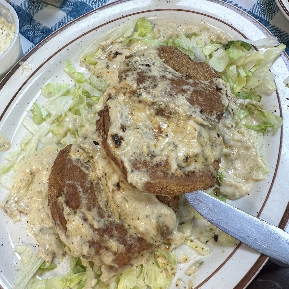 Fried green tomatoes - half gone already! So yummy Fried green tomatoes - half gone already! So yummy