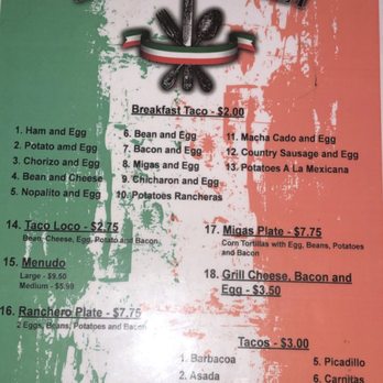 Taco Monterrey - Breakfast tacos and plates - Tacos Near Me - Gillett, Texas