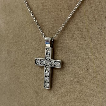 Jewel Gallery - White gold diamond cross - Jewelry Near Me - Burbank, California Jewel Gallery - White gold diamond cross - Jewelry Near Me - Burbank, California