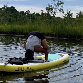 Florida Yoga and Paddle - Crow to head stand--but then I fell. Ha! - Paddleboarding Near Me