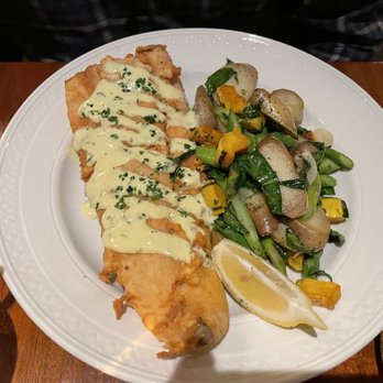 Riverside - Crispy trout, with uncooked potatoes. - New American Near Me - Hood River, Oregon