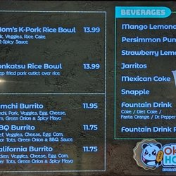 Sanfran Burrito N Fryz - Menu