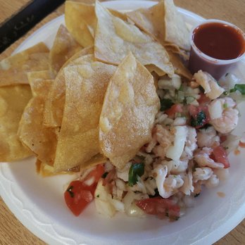 Martinez Meats - Ceviche with fresh fried chips - Mexican Near Me - Hesperia, California Martinez Meats - Ceviche with fresh fried chips - Mexican Near Me - Hesperia, California