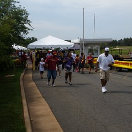 Everyone is arriving for Redskins Rides.