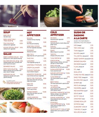 Menu photo 3 Unagi Sushi Troy, NY