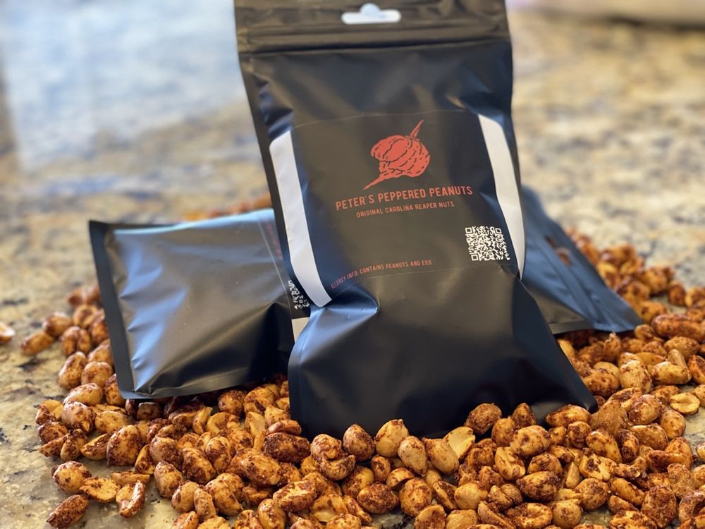 Peter's Peppered Peanuts Logo