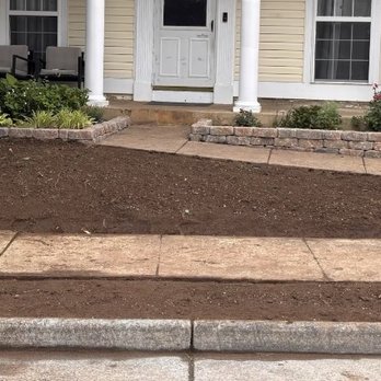 B.Hernandez Landscape - Front yard Graded with Retaining Wall installed - Landscaping Near Me