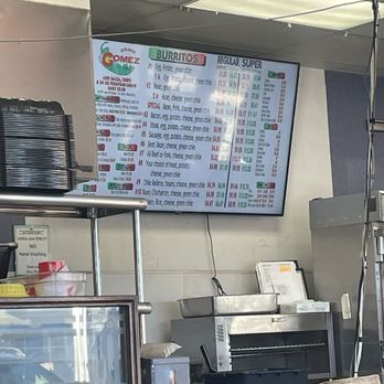 Gomez Burritos - Menu - Mexican Near Me - Denver, Colorado