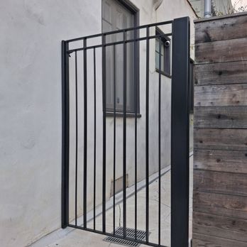 Forgeways - A beautiful minimalist iron pedestrian gate has been installed for our returning client in the Los Angeles Silverlake neighborhood. - Metal Fabricators Near Me - Los Angeles, California Forgeways - A beautiful minimalist iron pedestrian gate has been installed for our returning client in the Los Angeles Silverlake neighborhood. - Metal Fabricators Near Me - Los Angeles, California