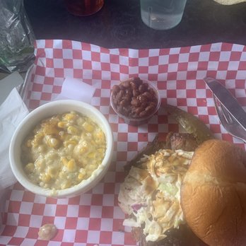 The Bearded Ginger - Brisket sandwich with corn brûlée - Barbeque Near Me - Spokane Valley, Washington