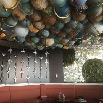 Root Down DIA - Sitting area with globes - New American Near Me - Denver, Colorado Root Down DIA - Sitting area with globes - New American Near Me - Denver, Colorado