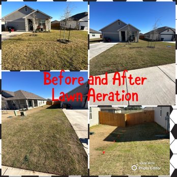 Lonestar Lawn & Landscape - Aerating customers lawn and fertilizer. - Lawn Services Near Me Lonestar Lawn & Landscape - Aerating customers lawn and fertilizer. - Lawn Services Near Me