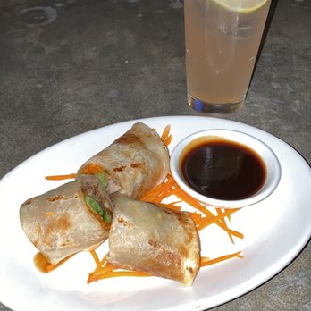Beau Thai - Duck Roll with "Through Rose Colored Glasses" drink - Thai Near Me - Washington, DC, District of Columbia