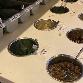 Boiling Hot Pot - Sauce area you can choose from. DIY it or they have a recipe you can follow on the wall. - Hot Pot Near Me - San Francisco, California