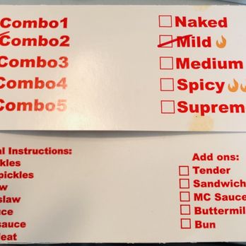 Main Chick Hot Chicken - Top of to go box - Chicken Shop Near Me - Pasadena, California