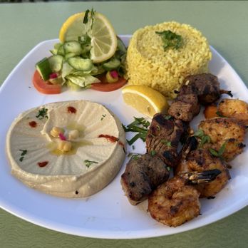 Green Olive - Steak and Chicken Kabob Plate - Mediterranean Near Me - Downey, California