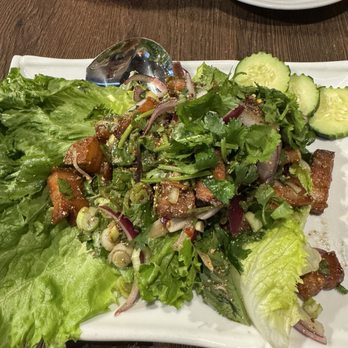 Manee Thai Cuisine - 29. Larb Crispy Pork Belly Salad - Thai Near Me - The Colony, Texas Manee Thai Cuisine - 29. Larb Crispy Pork Belly Salad - Thai Near Me - The Colony, Texas