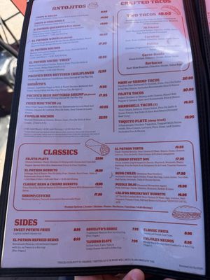 Menu photo 2 El Patron Palm Springs, CA