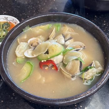 Master Oh's - Hand Torn Dough Clam Soup ($19, 4.5/5 stars) - Seafood Near Me - Santa Clara, California