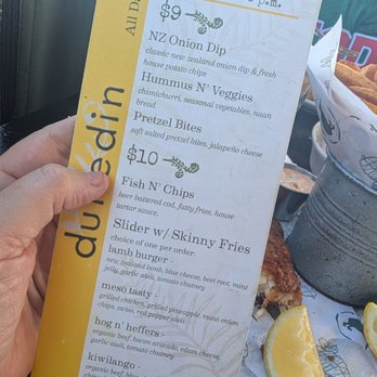 Dunedin New Zealand Eats - Menu happy hour June 2026 - Burgers Near Me - San Diego, California