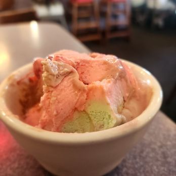 Olympia Pizza & Pasta - Spumoni ice cream.   With cherry chunks the only way to eat it - Pizza Near Me - Arlington, Washington